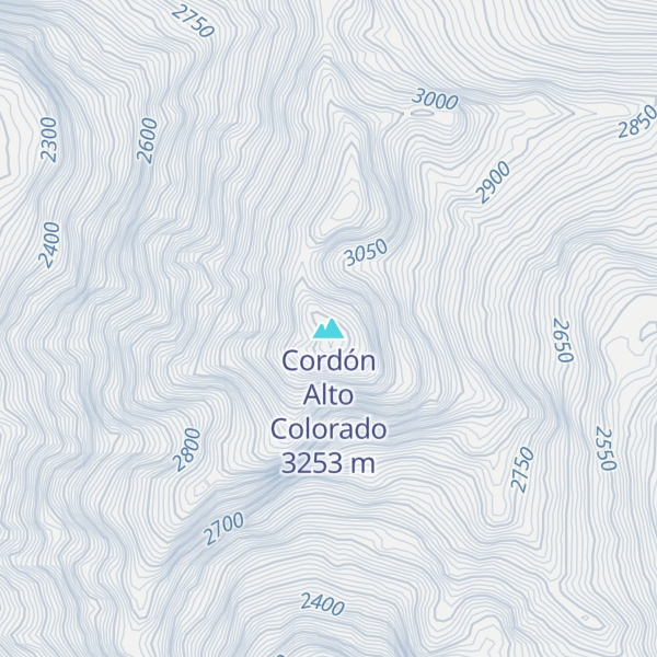Map of Cordón Alto Colorado