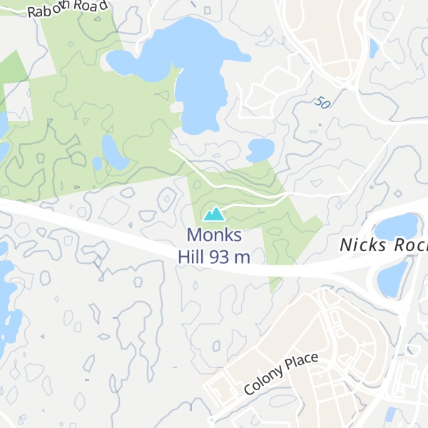Map of Monks Hill
