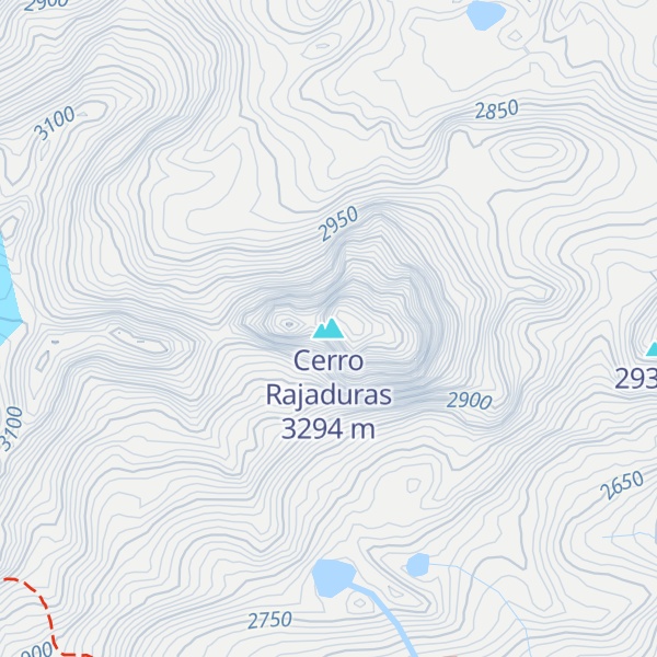 Map of Cerro Rajaduras