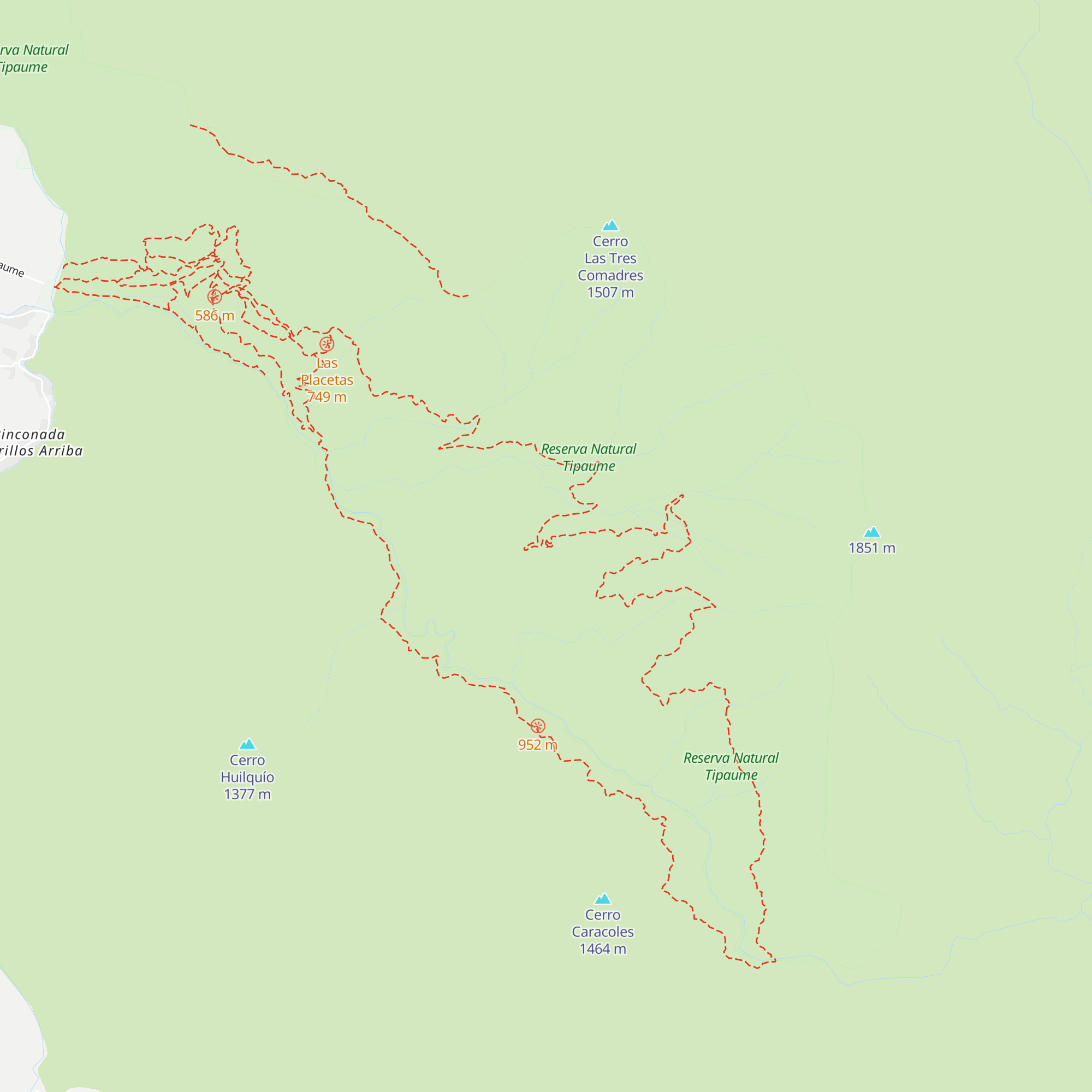 Refugio Chalet del Diablo map