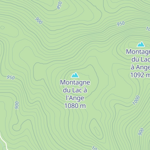 Map of Montagne du Lac à l'Ange