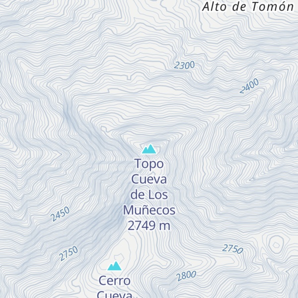 Map of Topo Cueva de Los Muñecos