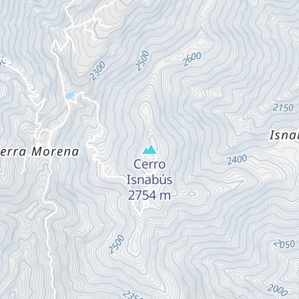 Map of Cerro Isnabús