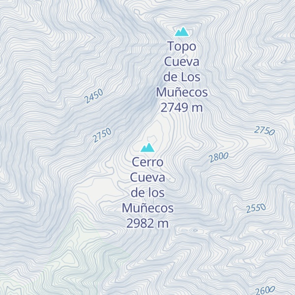 Map of Cerro Cueva de los Muñecos