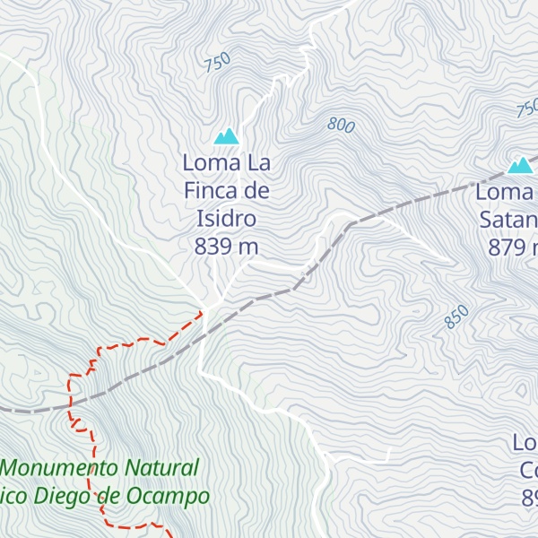 Map of Loma El Alto de la Manacla