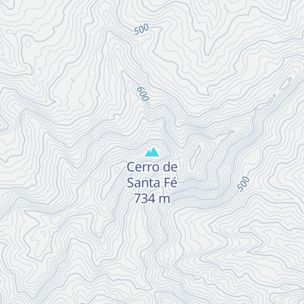 Map of Cerro de Santa Fé