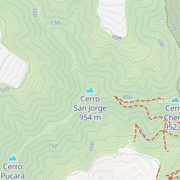 Map of Cerro San Jorge