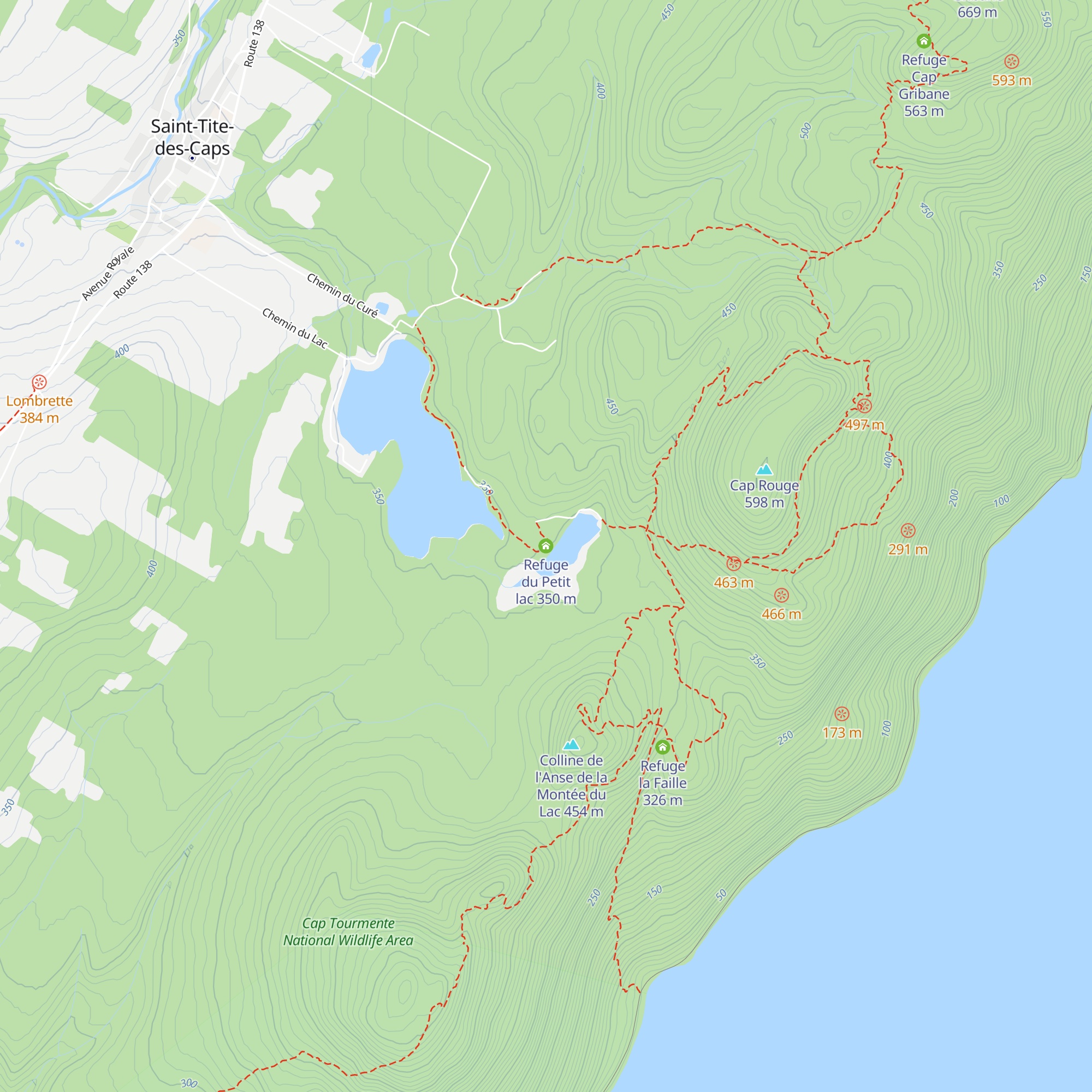 Refuge du Petit lac map