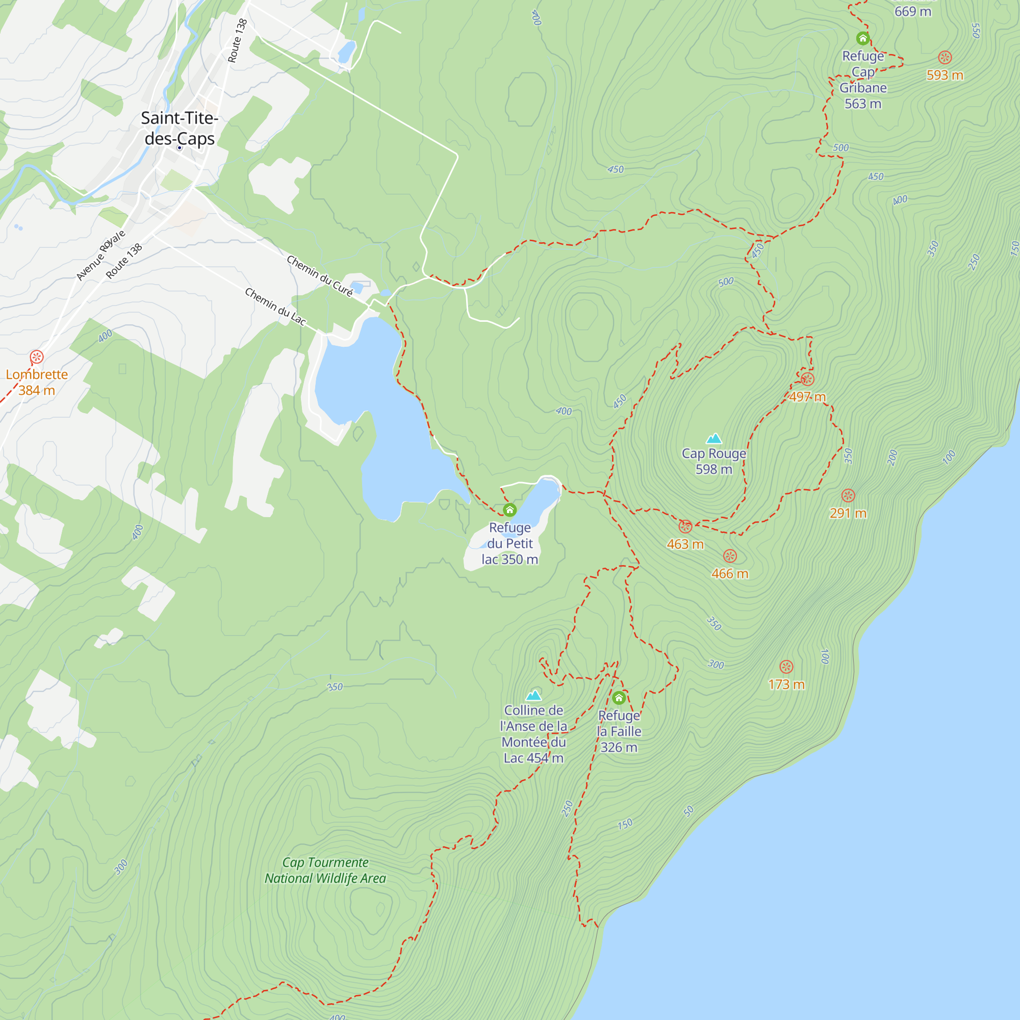Refuge du Petit lac map