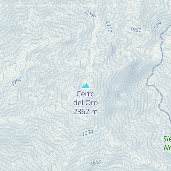 Map of Cerro del Oro