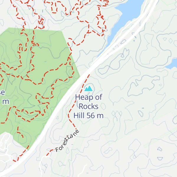 Map of Heap of Rocks Hill