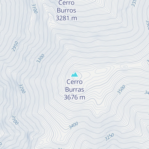Map of Cerro Burras