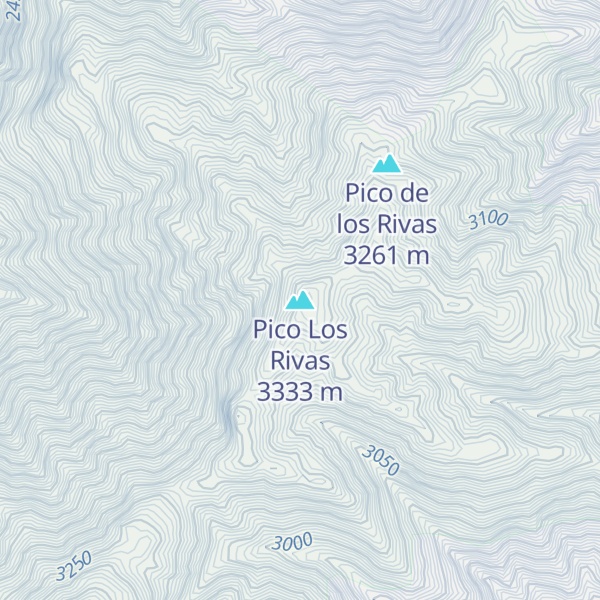 Map of Pico Los Rivas