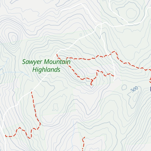 Map of Sawyer Mountain