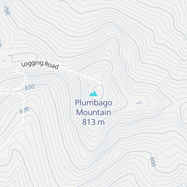 Map of Plumbago Mountain