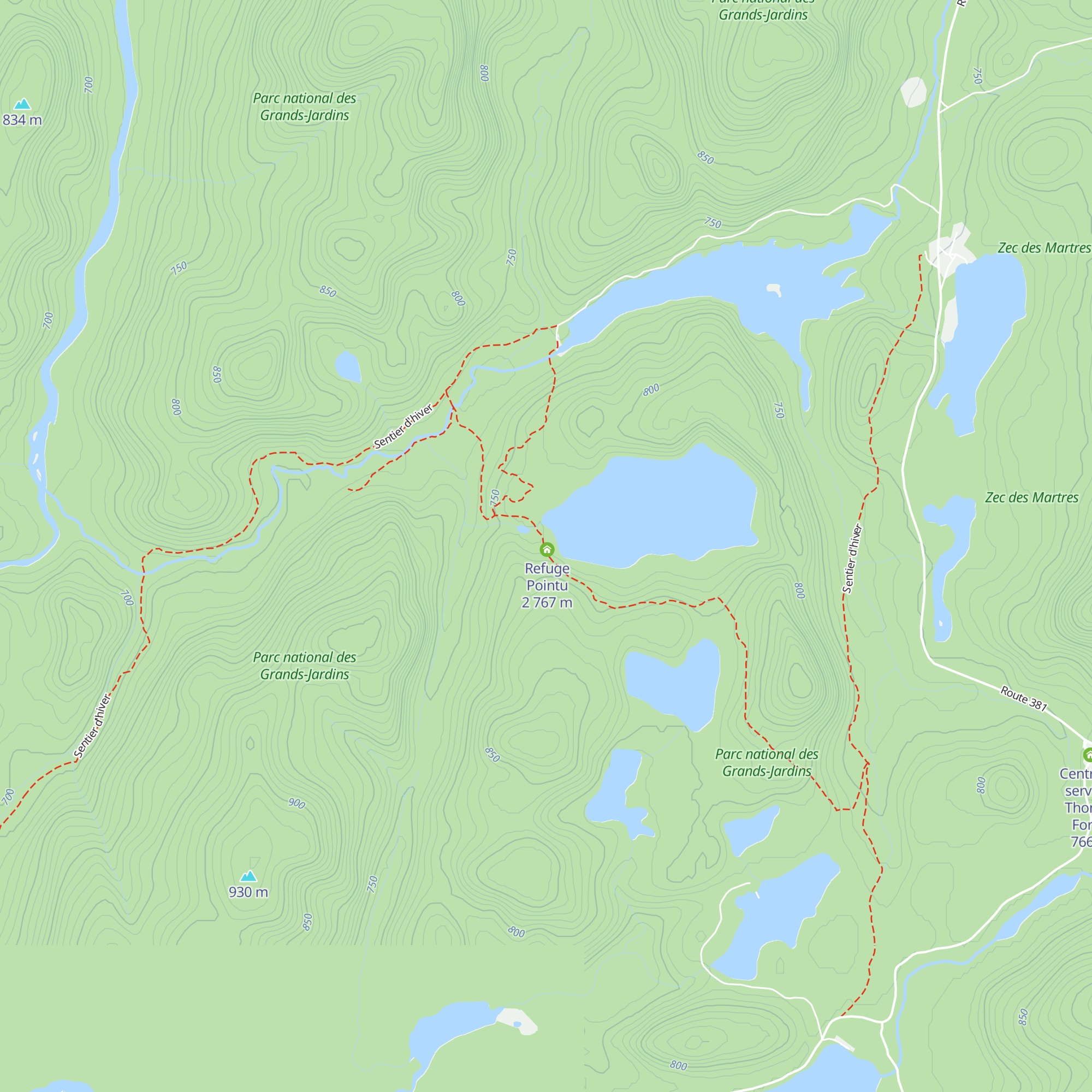 Refuge Pointu 1 map