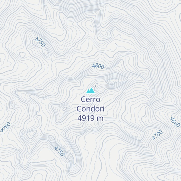 Map of Cerro Condori