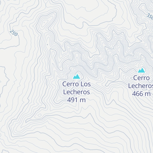 Map of Cerro Los Lecheros