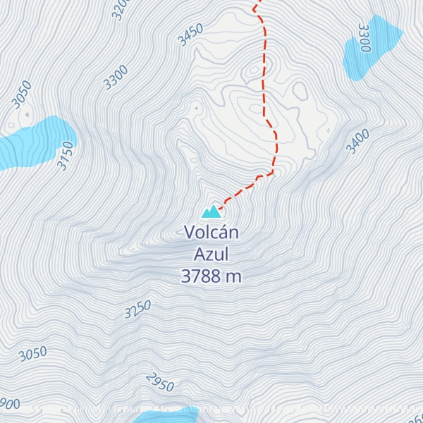 Map of Volcán Azul