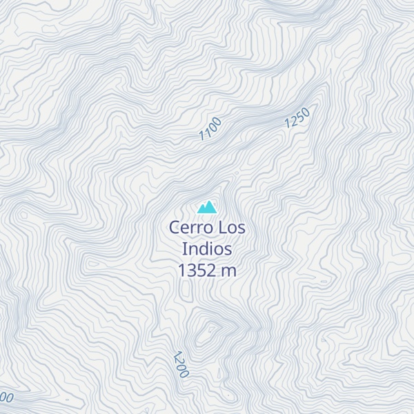 Map of Cerro Los Indios