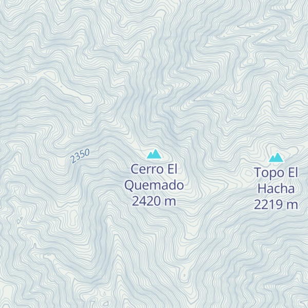 Map of Cerro El Quemado