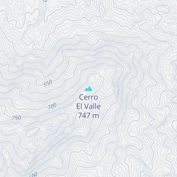 Map of Cerro El Valle
