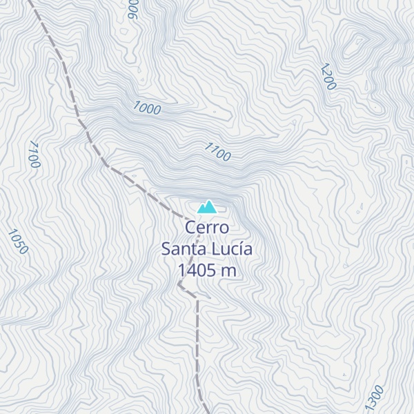 Map of Cerro Santa Lucía