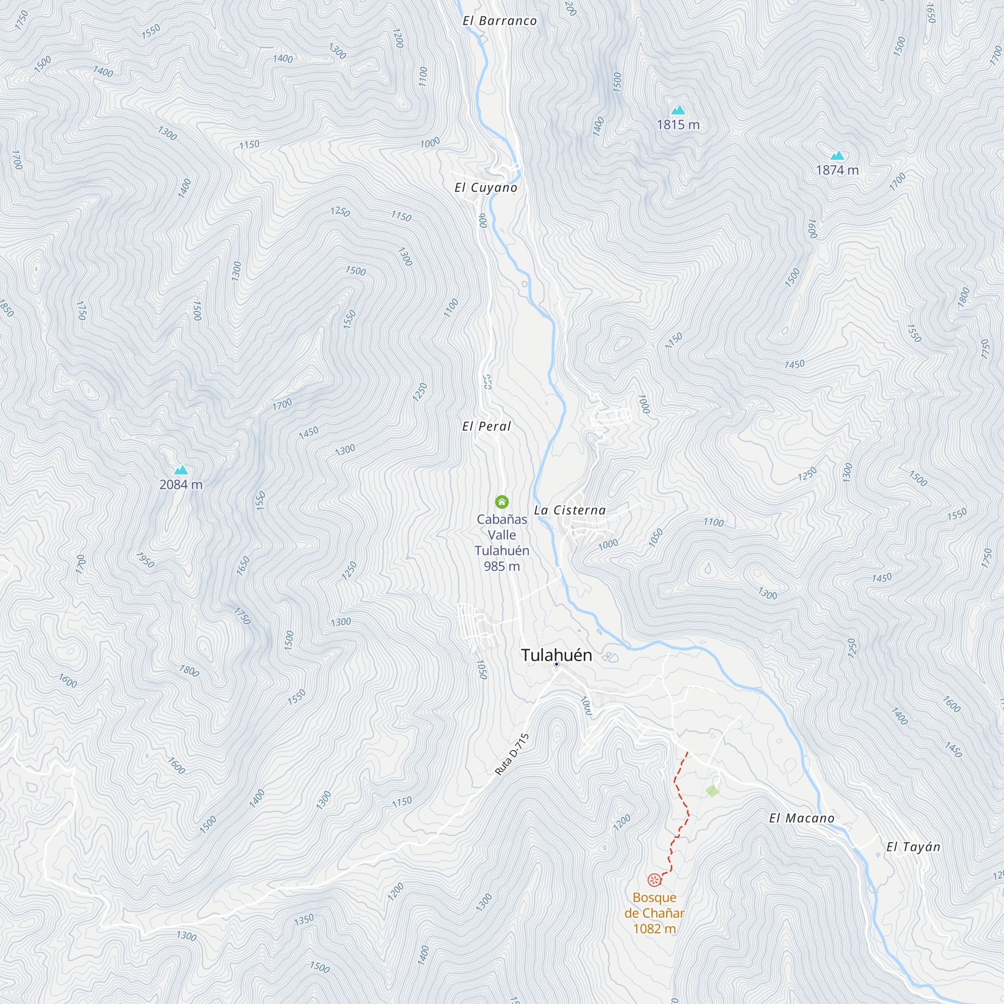 Cabañas Valle Tulahuén map