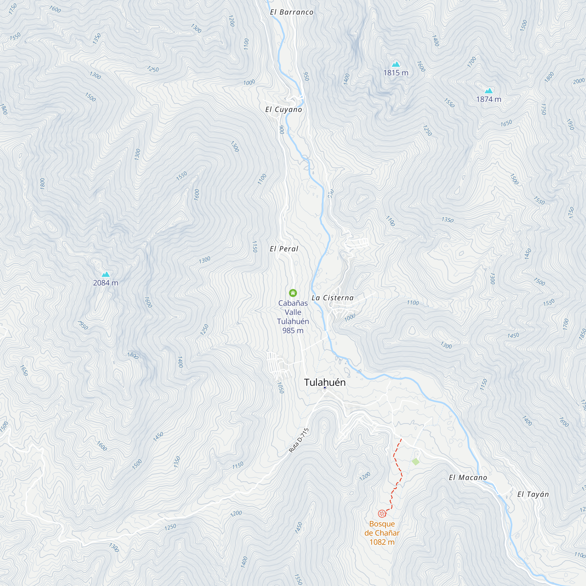 Cabañas Valle Tulahuén map