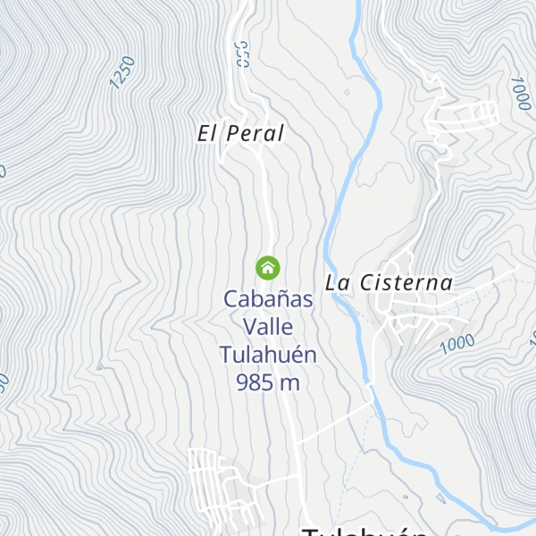 Map of Cabañas Valle Tulahuén
