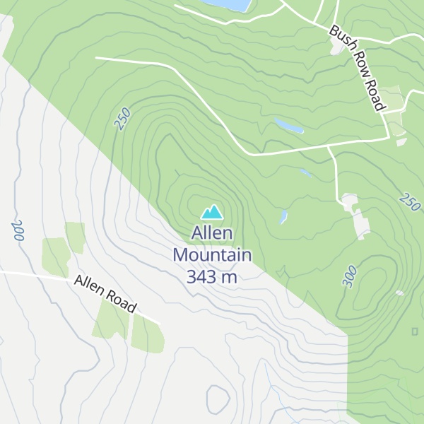 Map of Allen Mountain
