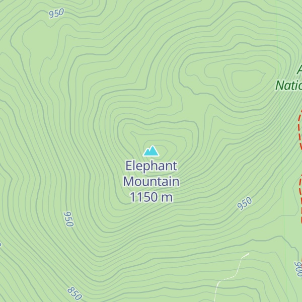 Map of Elephant Mountain