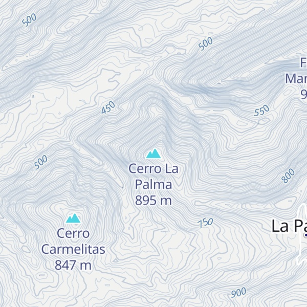 Map of Cerro La Palma