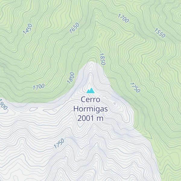 Map of Cerro Hormigas