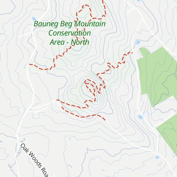 Map of Bauneg Beg Mountain