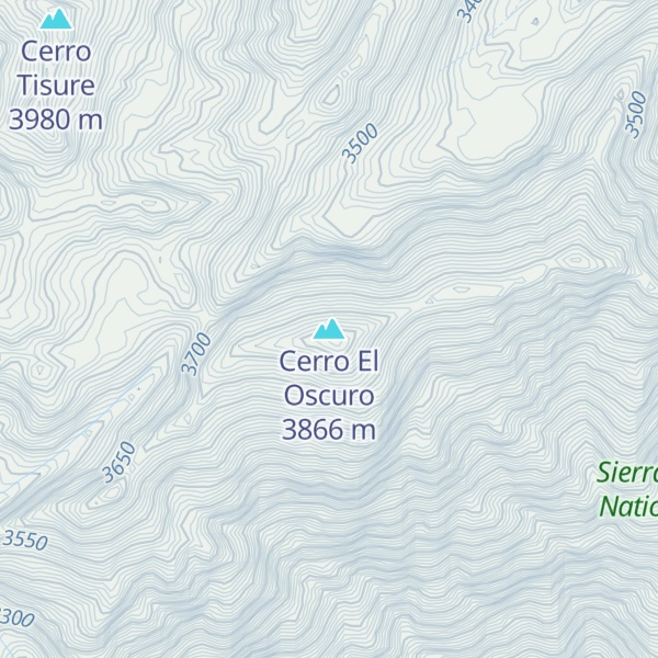 Map of Cerro El Oscuro
