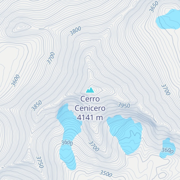 Map of Cerro Cenicero