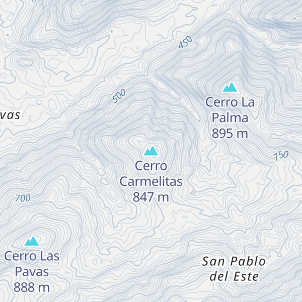 Map of Cerro Carmelitas