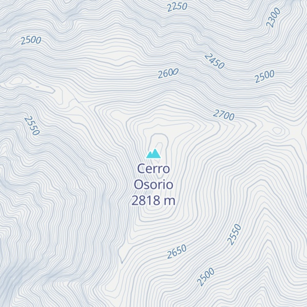 Map of Cerro Osorio