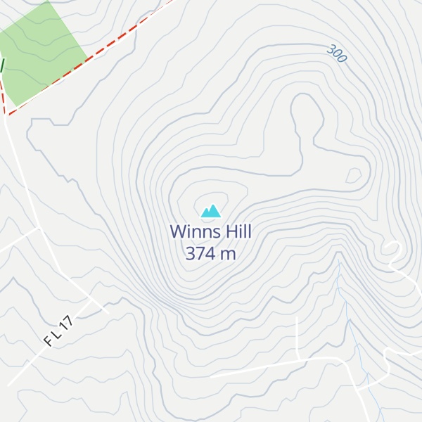 Map of Winns Hill
