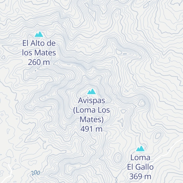 Map of Avispas (Loma Los Mates)