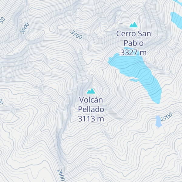 Map of Volcán Pellado