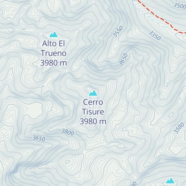 Map of Cerro Tisure