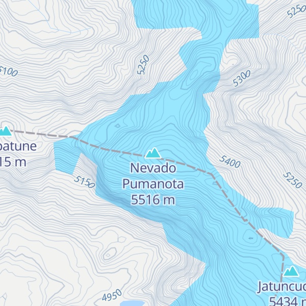 Map of Nevado Pumanota