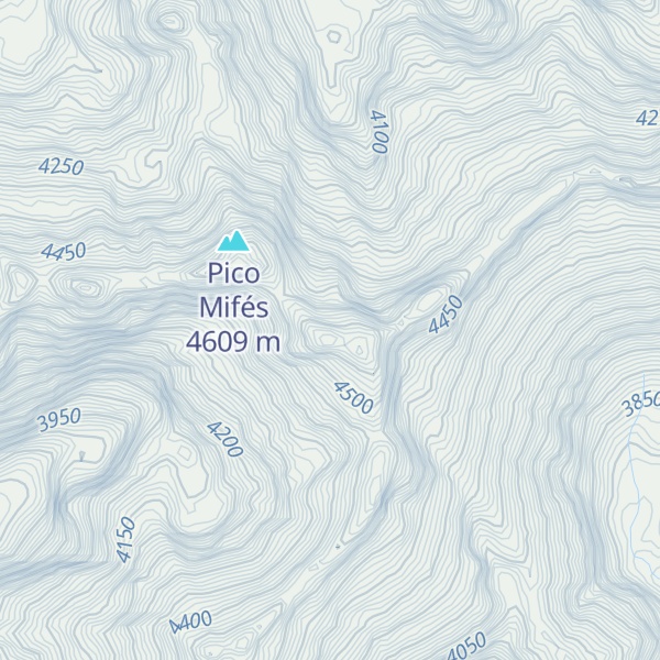 Map of Pico Mucuñuque