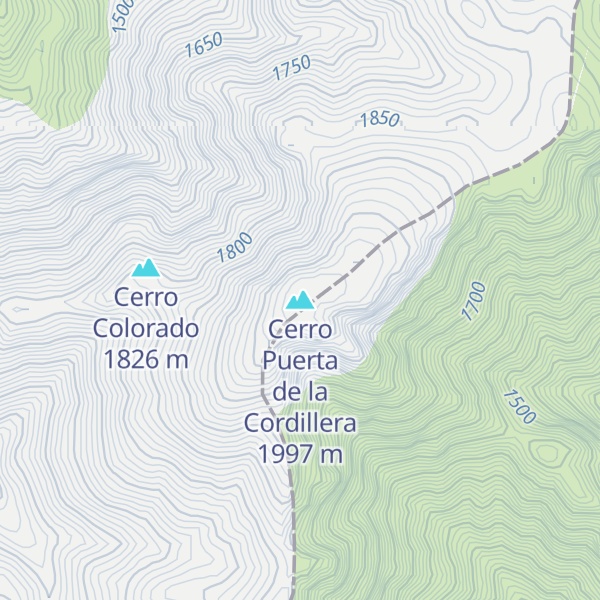 Map of Cerro Puerta de la Cordillera