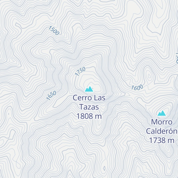 Map of Cerro Las Tazas