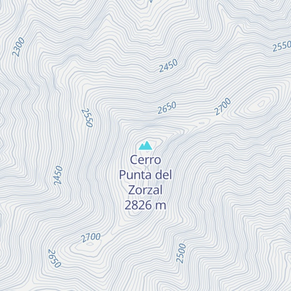 Map of Cerro Punta del Zorzal