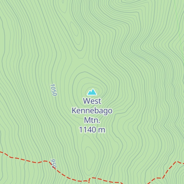 Map of West Kennebago Mtn.