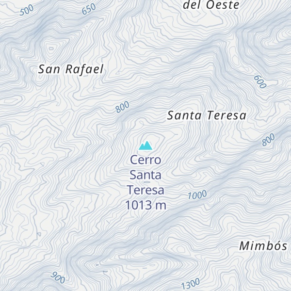 Map of Cerro Santa Teresa